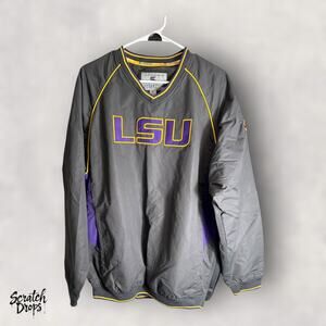 Athletic Men's Sweater Large Size Gray Pullover LSU Sportswear Casual Fit M05